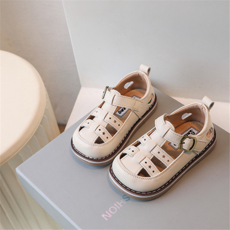 First Walkers Summer Baby Shoes Leather Hollow out Soft Sole Toddler Kids Sandals Non-slip Fashion Little Boys Girls Shoes 230314