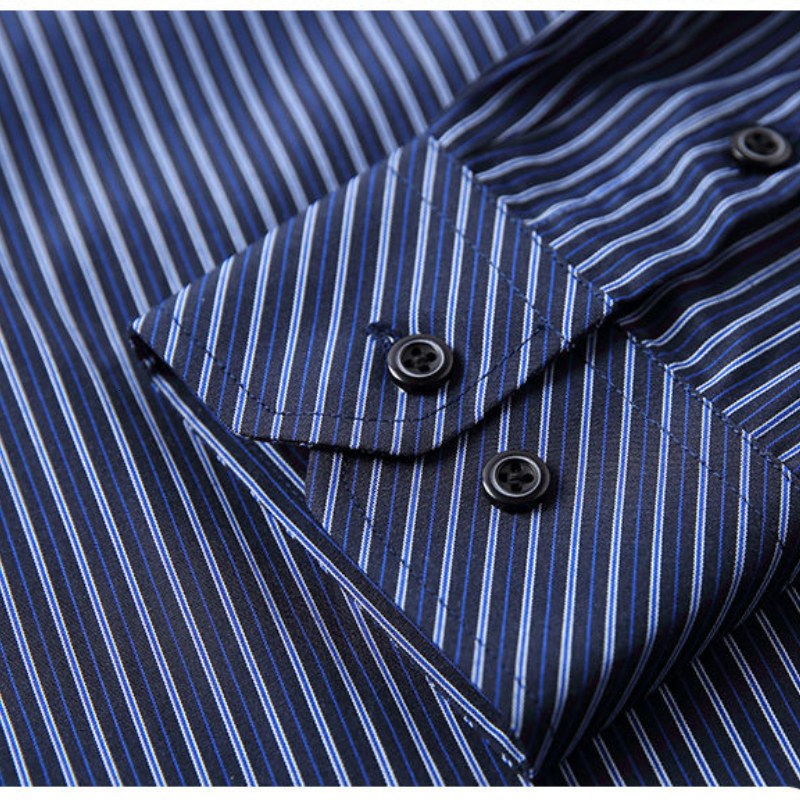 Men's Casual Shirts Shirts for Men Business Striped Long Sleeve Shirt Male Formal Casual Shirt Cotton Men Clothing Tooling Shirt Plus Size 4XL 5X