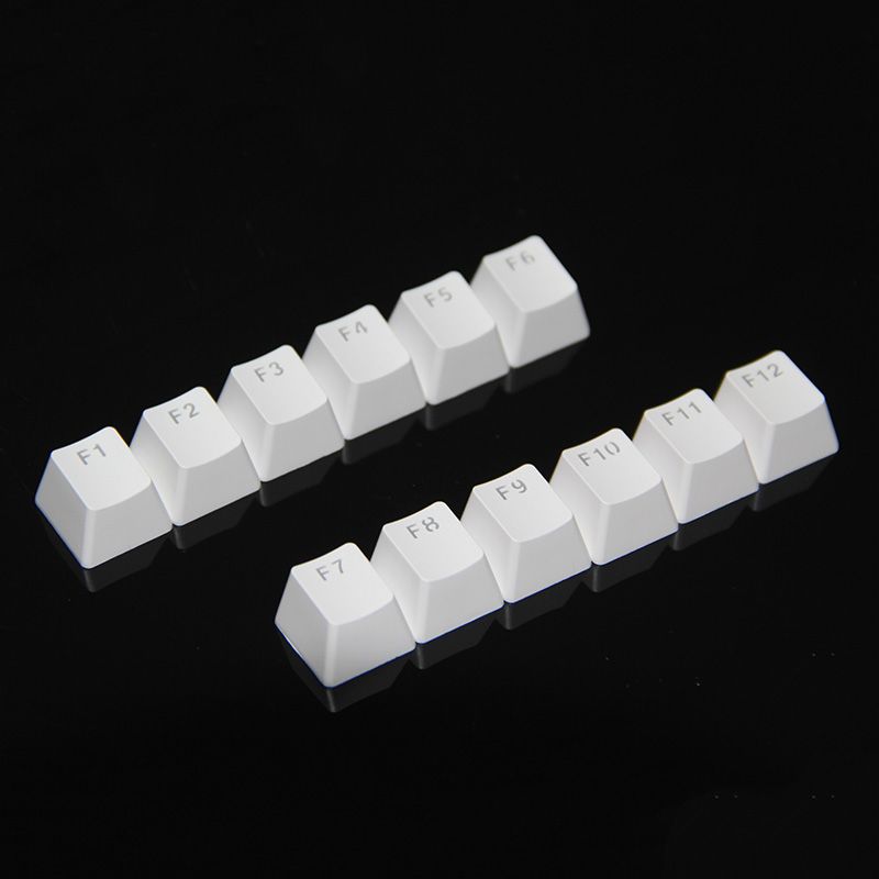 Keycap New For Mechanical Keyboard DIY Keypad Customize Repaire Replacement F1-F12 12pcs/Lot White Black 1U