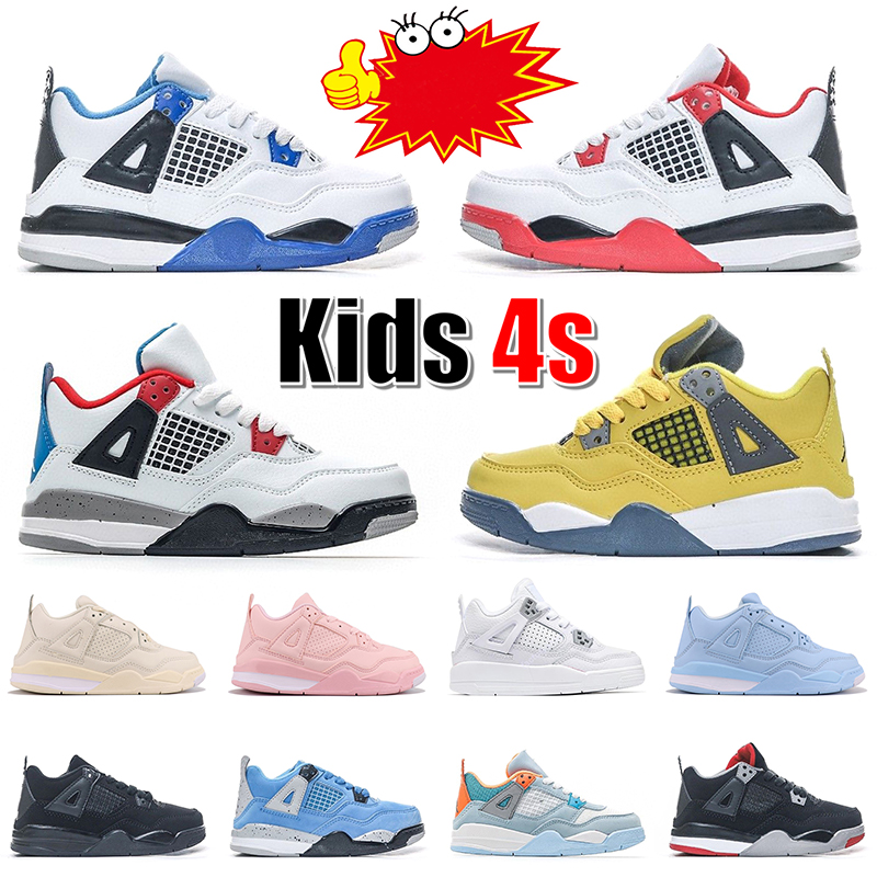 With Box 4s Basketball Shoes Kids Youth Toddlers Jumpman 4 Sneakers Motorsports Fire Red What The Lightning Sail Pink University Blue Trainers Infants Boys Girls, 9 black cat
With Box 4s Basketball Shoes Kids Youth Toddlers Jumpman 4 Sneakers Motorsports Fire Red What The Lightning Sail Pink University Blue Trainers Infants Boys Girls, 9 black cat