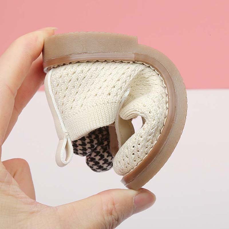 First Walkers DIMI Spring/Autumn Baby Breathable Knitting Soft Comfortable Girl Toddler Shoes Fashion Non-Slip Flower Infant Princess Shoes 230314