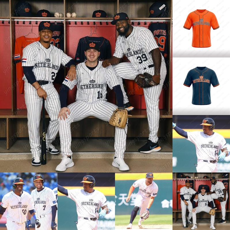 2 Xander Bogaerts Netherlands 2023 WBC World Baseball Classic Jersey Kenley Jansen Jonathan Schoop Hensley Meulens Bert Blyleven Andruw Jones Andruw Jones