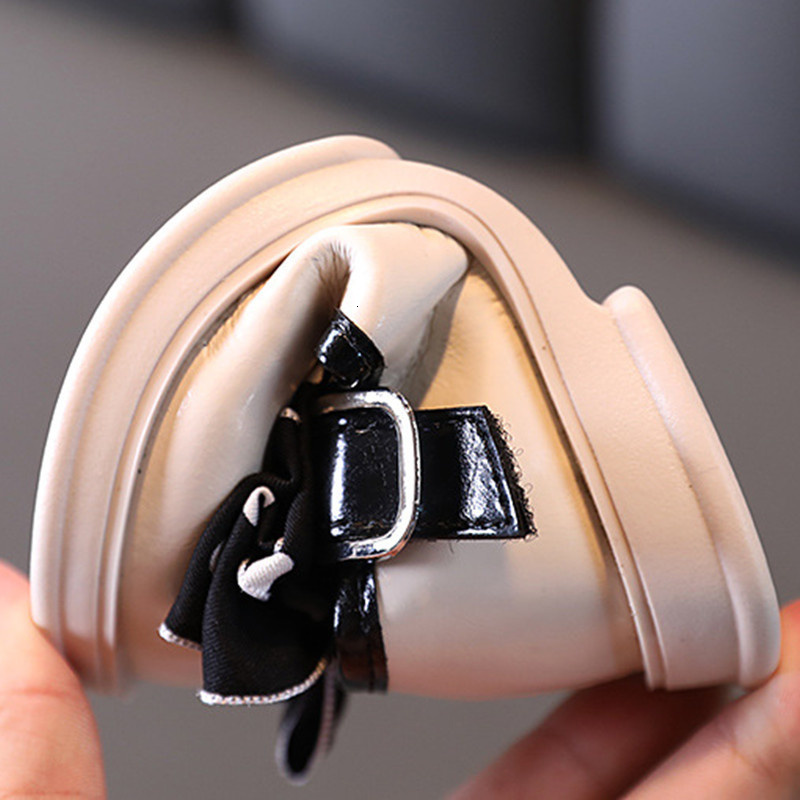 First Walkers Baby First Walks Leather Toddler Girls Princess Shoes Butterfly-knot Soft Sole Outdoor Infant Shoes 15-25 230314