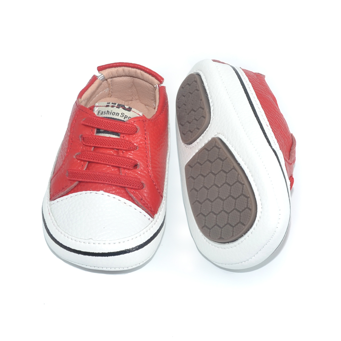 First Walkers Slip on genuine leather elasticated stretch back baby crib shoes 230314