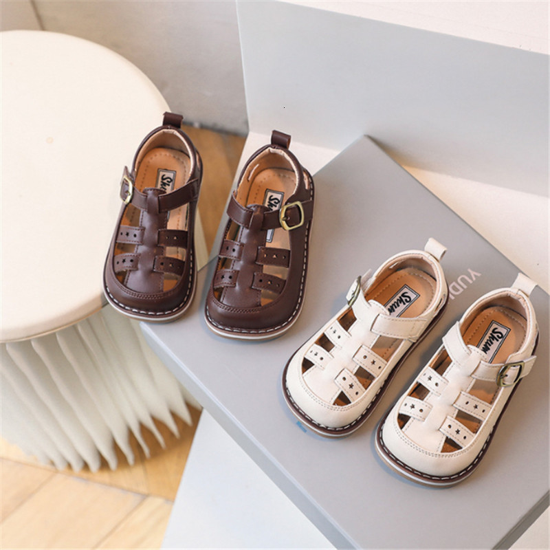 First Walkers Summer Baby Shoes Leather Hollow out Soft Sole Toddler Kids Sandals Non-slip Fashion Little Boys Girls Shoes 230314