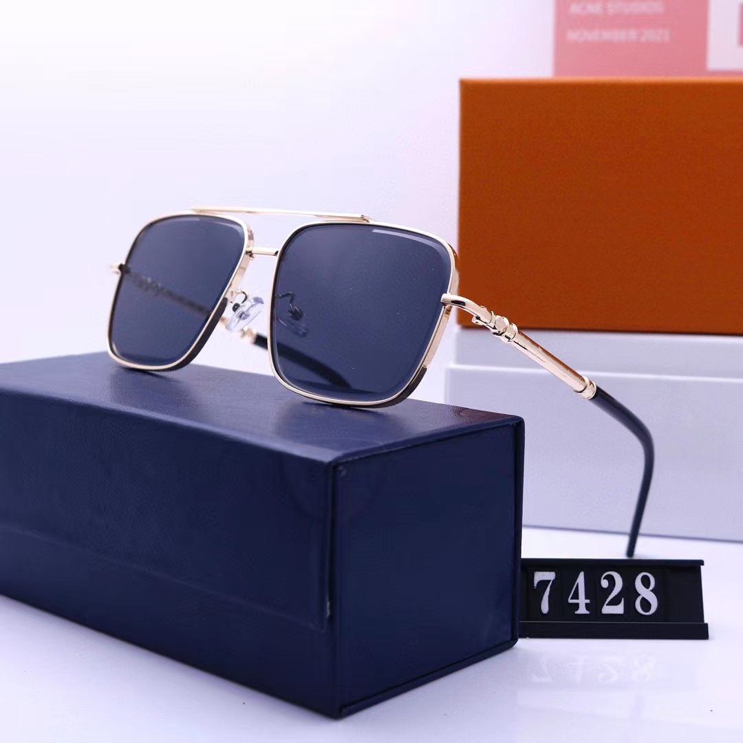Luxury Square Sunglasses For Men Women Classic Flower Eyeglasses With Letter Designer Pilot Sun Glasses Goggle Outdoor Beach Sunglass Optional Signature 031802