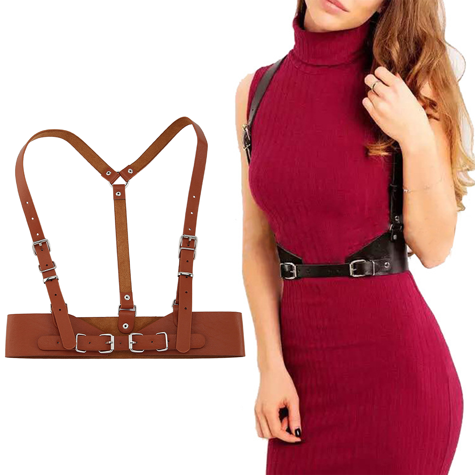 Suspenders Women's Waist Belt Underbust Corset Waistband for Dress Adjustable Cincher Female Steampunk Waist Band Wedding Accessories 230314