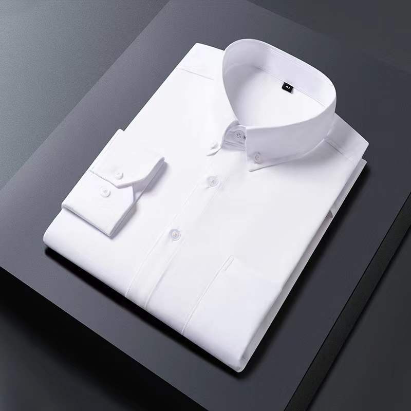 Men's Casual Shirts Men Summer Shirts Fashion Thin Striped Smart Casual with Pockets Slim Fit Stripes Long Sleeve Business Dress Shirt Mens Cloth