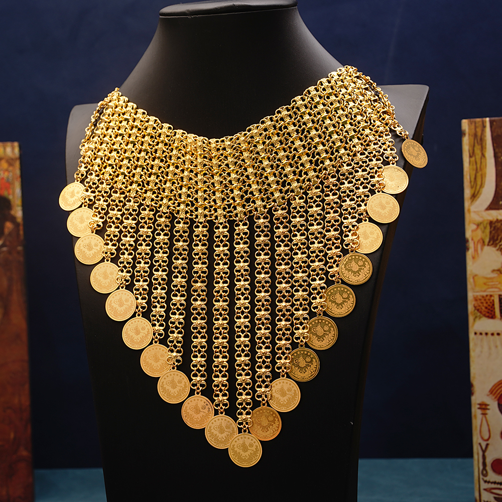 Pendant Necklaces Tassels Gold Plated Coin Necklace for Women Turkish Bridal Chains Ethinc Wedding Jewelry Bride Gifts 230313
Pendant Necklaces Tassels Gold Plated Coin Necklace for Women Turkish Bridal Chains Ethinc Wedding Jewelry Bride Gifts 230313