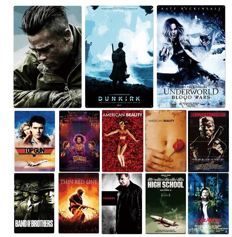 Classic Action Movie Metal Tin Poster Man Cave Signs Bar Cafe Home Wall Decor Vintage Film Tinplate Painting Livining Room Wall Decor metal signs customized 30X20 w01
Classic Action Movie Metal Tin Poster Man Cave Signs Bar Cafe Home Wall Decor Vintage Film Tinplate Painting Livining Room Wall Decor metal signs customized 30X20 w01