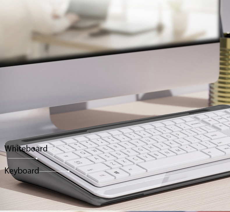 Desktop keyboard mini whiteboard writing board tempered glass business office erasable note memo dry erase board wrist rest