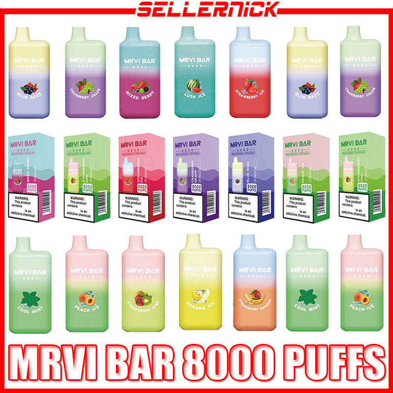 Authentic MRVI BAR 8000 Puffs Disposable Vape Electronic Cigarette Vaporizer Pen With 650mAh Rechargeable Battery 16ml E Liquid Pod 10 Fruit Flavors Elfbar Kit
Authentic MRVI BAR 8000 Puffs Disposable Vape Electronic Cigarette Vaporizer Pen With 650mAh Rechargeable Battery 16ml E Liquid Pod 10 Fruit Flavors Elfbar Kit