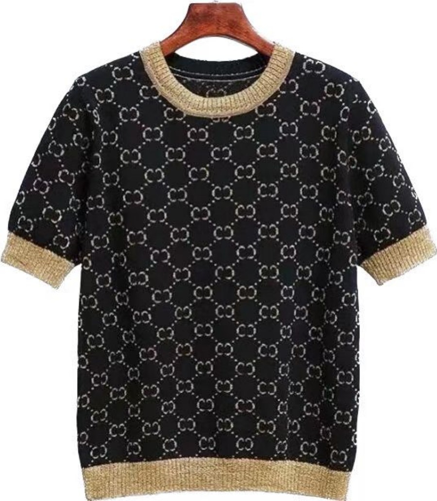 Women's Sweaters new fashion designer Womens Knits women's sweater Short sleeve round neck high end top G letter print, Khaki
Women's Sweaters new fashion designer Womens Knits women's sweater Short sleeve round neck high end top G letter print, Khaki