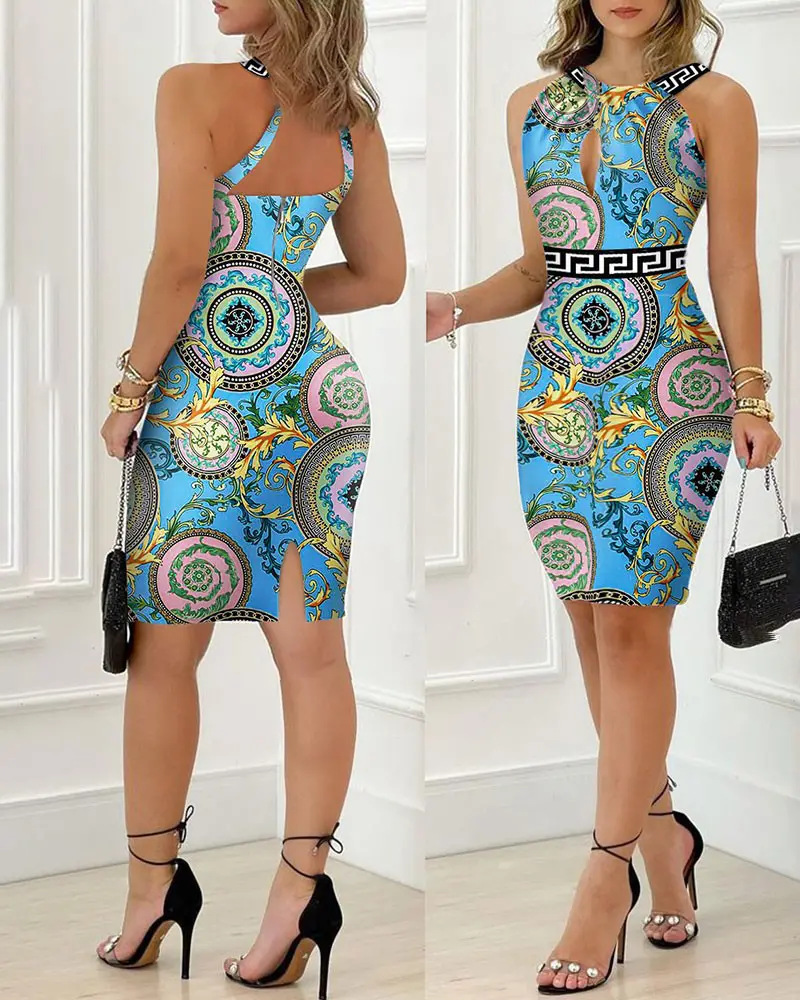 Fashion Casual Dresses Sexy Halter Slim Fit Bodycon Cocktail Party Dress Women Elegant Sleeveless High Waist Corset Evening Sundress Blouse Clothing, Style 5
Fashion Casual Dresses Sexy Halter Slim Fit Bodycon Cocktail Party Dress Women Elegant Sleeveless High Waist Corset Evening Sundress Blouse Clothing, Style 5