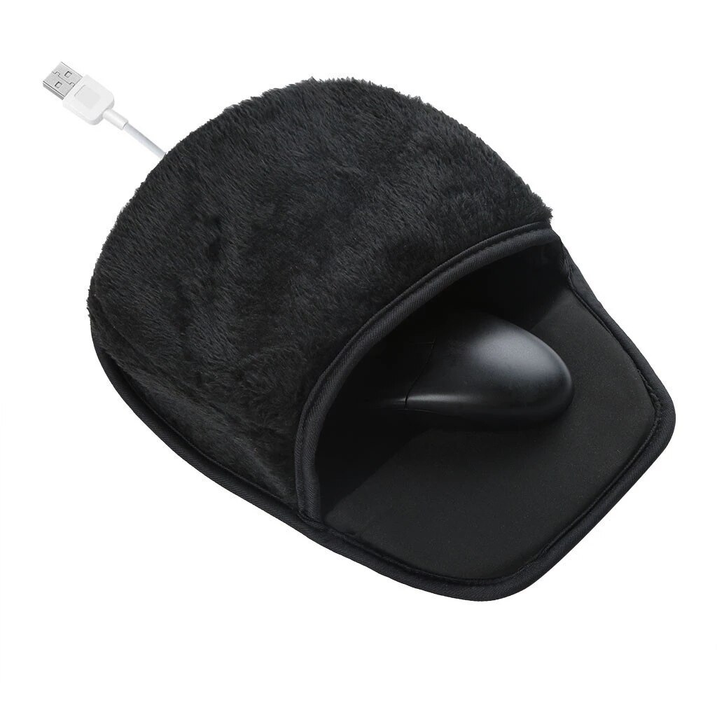 USB Heated Hand Mouse Pad With Wrist Rest Support Gamer Warm Winter Cute Computer Office Desk Soft Fashion Mice Mat for Gaming