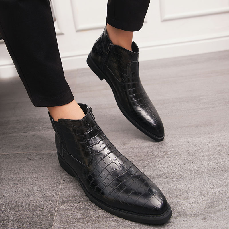 2023 Men Chelsea Boots New Winter Men Boots Soft Leather Pointed Ankle Boots Formal Business italian High Gang Dress shoes Man
2023 Men Chelsea Boots New Winter Men Boots Soft Leather Pointed Ankle Boots Formal Business italian High Gang Dress shoes Man