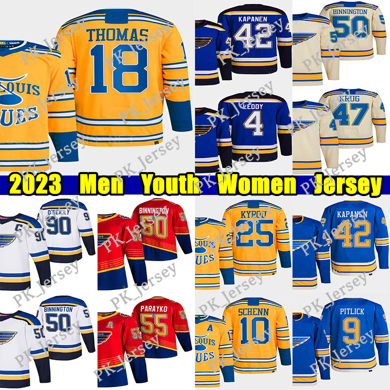 #18 Robert Thomas Reverse Retro hockey jersey #50 Binnington #25 Kyrou Brett Hull Brayden Schenn Colton Parayko Wayne Gretzky Torey Krug Kasperi Kapanen jerseys, Blue youth
#18 Robert Thomas Reverse Retro hockey jersey #50 Binnington #25 Kyrou Brett Hull Brayden Schenn Colton Parayko Wayne Gretzky Torey Krug Kasperi Kapanen jerseys, Blue youth
