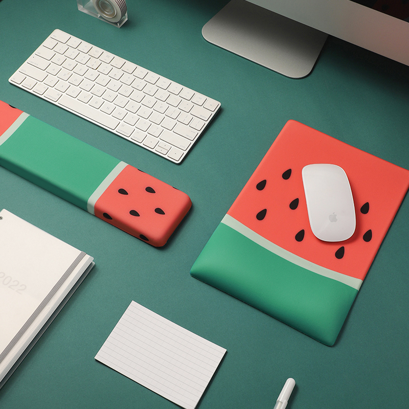 Keyboard Wrist Rest Support Mousepad Watermelon Desk Mat Mouse Pad Carpet Office Table Surface Memory Foam Ergonomic Accessories
