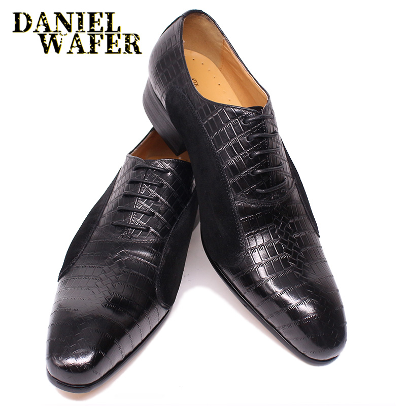 Luxury Oxford Man Dress Shoe Lace Up Pointed Toe Black Fashion Office Wedding Shoes Suede Patchwork Genuine Leather Men Shoes
Luxury Oxford Man Dress Shoe Lace Up Pointed Toe Black Fashion Office Wedding Shoes Suede Patchwork Genuine Leather Men Shoes