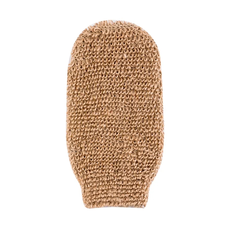 Natural Exfoliating Glove Mitts Hemp Sisal Fiber Bath Spa Shower Scrubber Loofah Rub Mitt Mitten Sponge Remove Dead Skin Jute Gloves