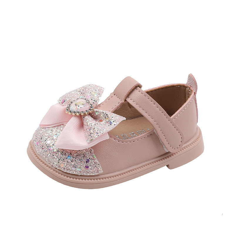 First Walkers 12-14cm Toddler/Little Girls Spring Ballerina Flats Shoes Soft Slip-on Toddler Woman Party Dress Shoe For Birthday Wedding 230314