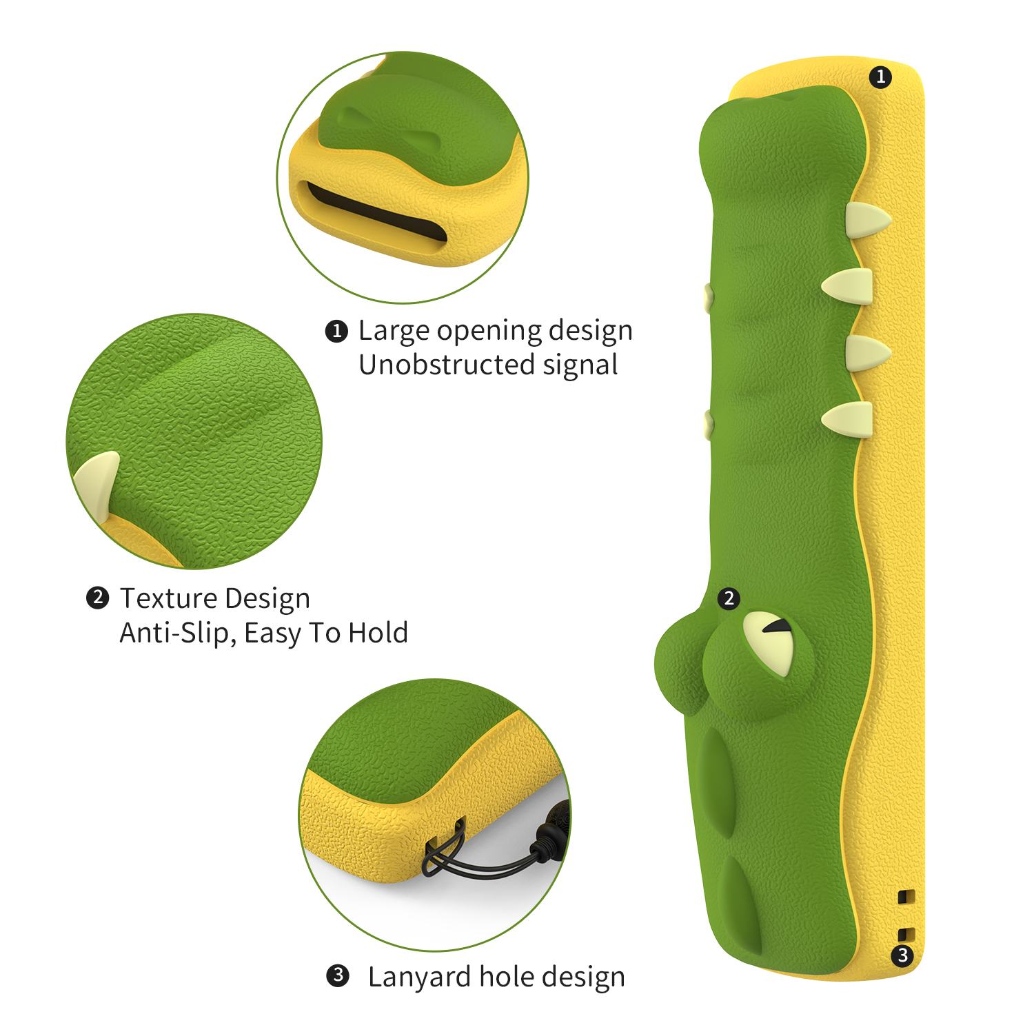 Covers for Xiaomi TV Box S Mi Stick 4K 1080P Silicone Remote Control Case Cartoon Crocodile Creative Protective Shell