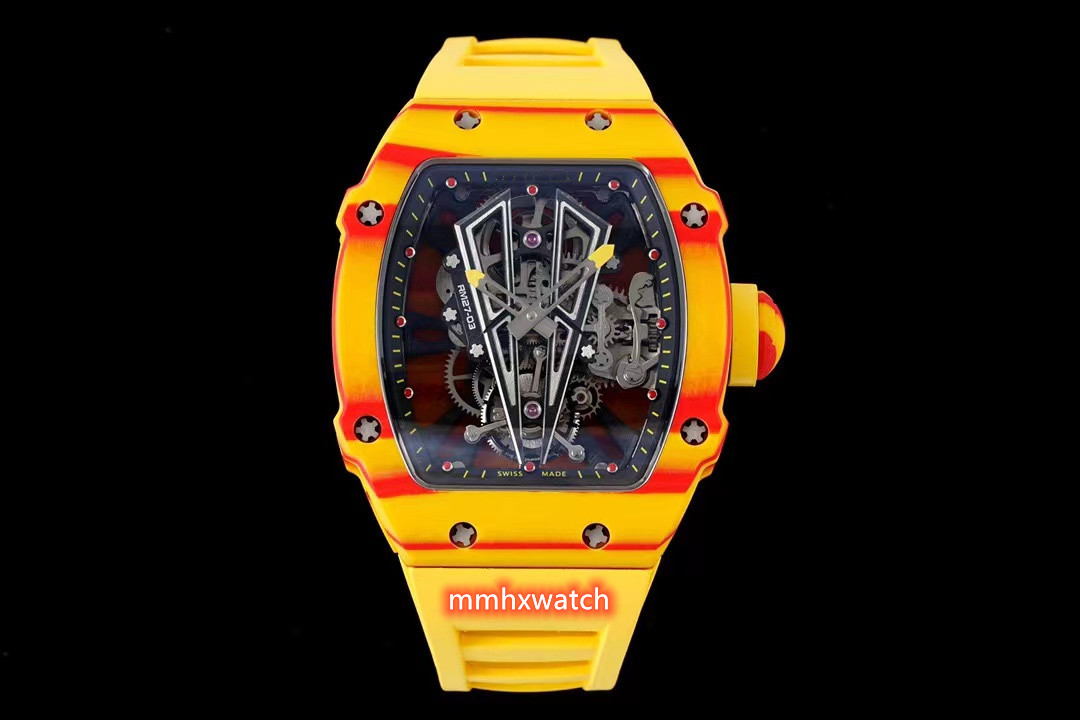 RM27-03 Real Tourbillon watch TPT Quartz material made of integrated forming case and bottom plate table bridge using 5 grade titanium metal structure the, As shown
RM27-03 Real Tourbillon watch TPT Quartz material made of integrated forming case and bottom plate table bridge using 5 grade titanium metal structure the, As shown