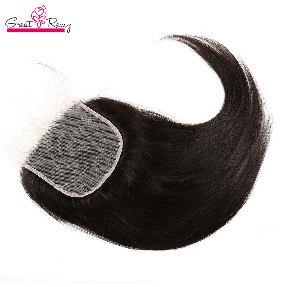 Real Swiss Top Closure Hairpieces Silky StraightTransparent Pre-Plucked Unprocessed Peruvian Virgin Human Hair Lace Closures 4x4 5x5 6x6 Greatremy