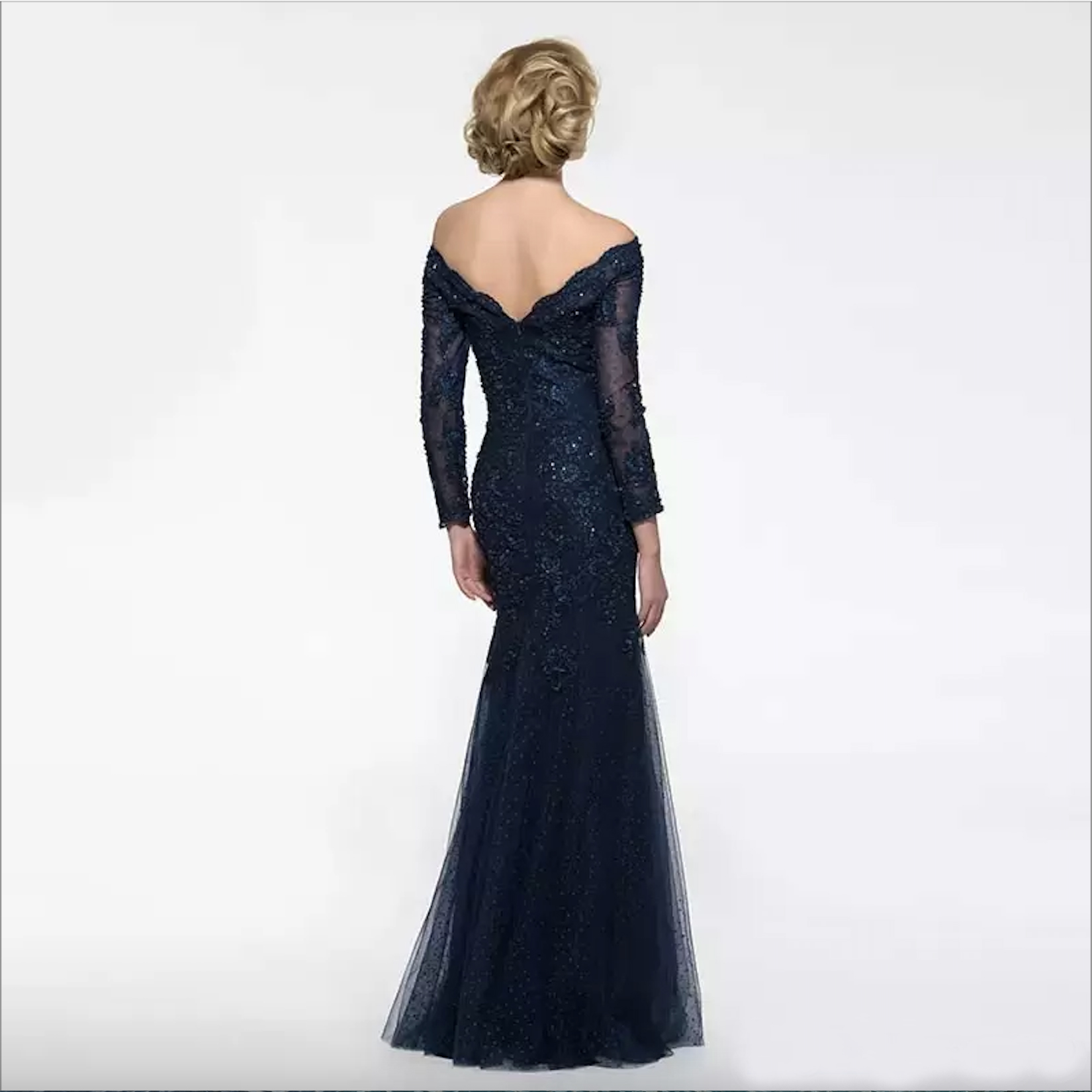 Lace Mermaid Mother of the Bride Dresses with Long Sleeves Appliques Beaded or Length Formal Evening Gowns