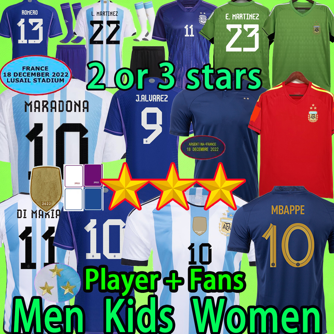 3 or 2 Stars Argentina Soccer Jerseys finals MBAPPE France Maillots Men Set Kids kit women 2022 Fans Player Version uniform DE PAUL DI MARIA goalkeeper football shirt T, Finals 2022
3 or 2 Stars Argentina Soccer Jerseys finals MBAPPE France Maillots Men Set Kids kit women 2022 Fans Player Version uniform DE PAUL DI MARIA goalkeeper football shirt T, Finals 2022