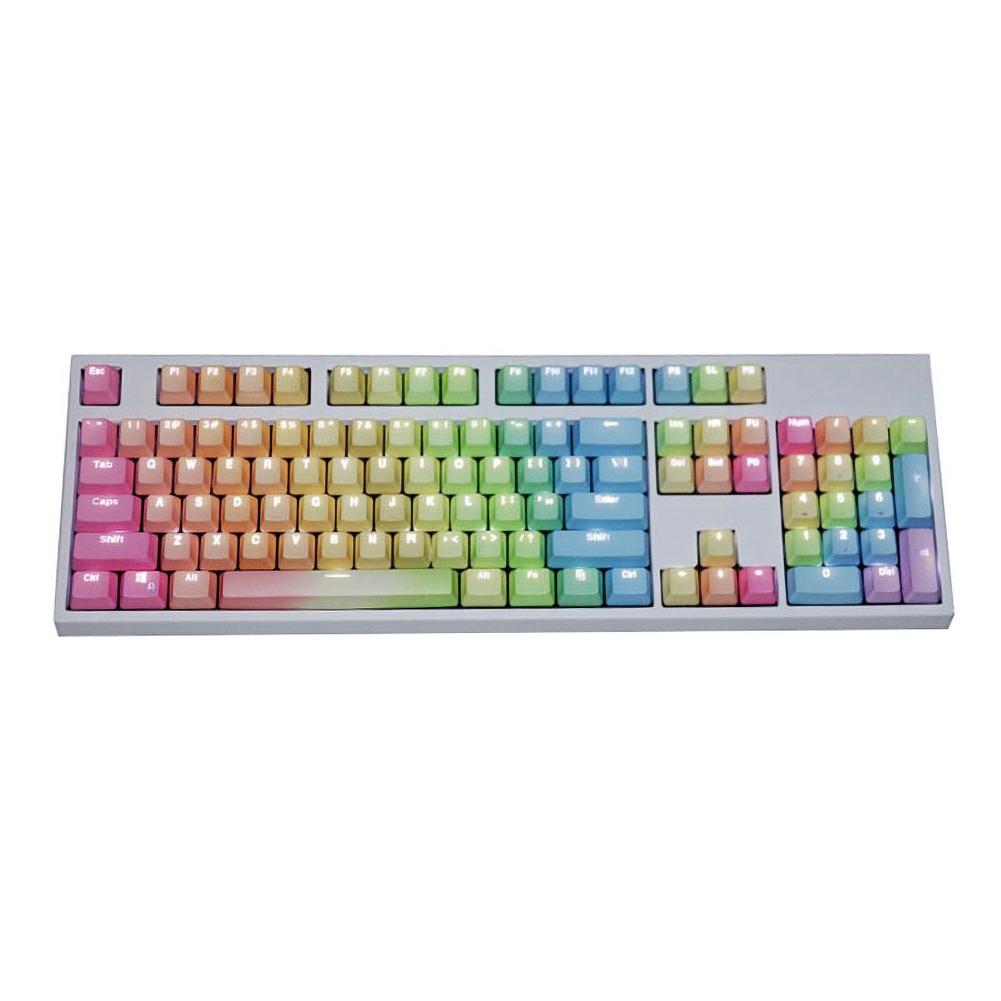 104Pcs PBT Backlight Dip-Dyed Keycaps for Mechanical Keyboard Cherry/Kailh/Gateron/Outemu Switch Keyboard Two-color Injection