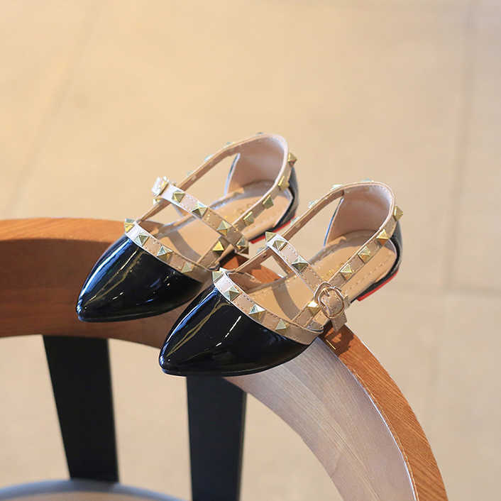 Sandals Girls Shoes Leather Dress Shoes For Kids Baby Children Pointed Toe Sandal Slip On Beach Shoes Toddlers z250708GWX3