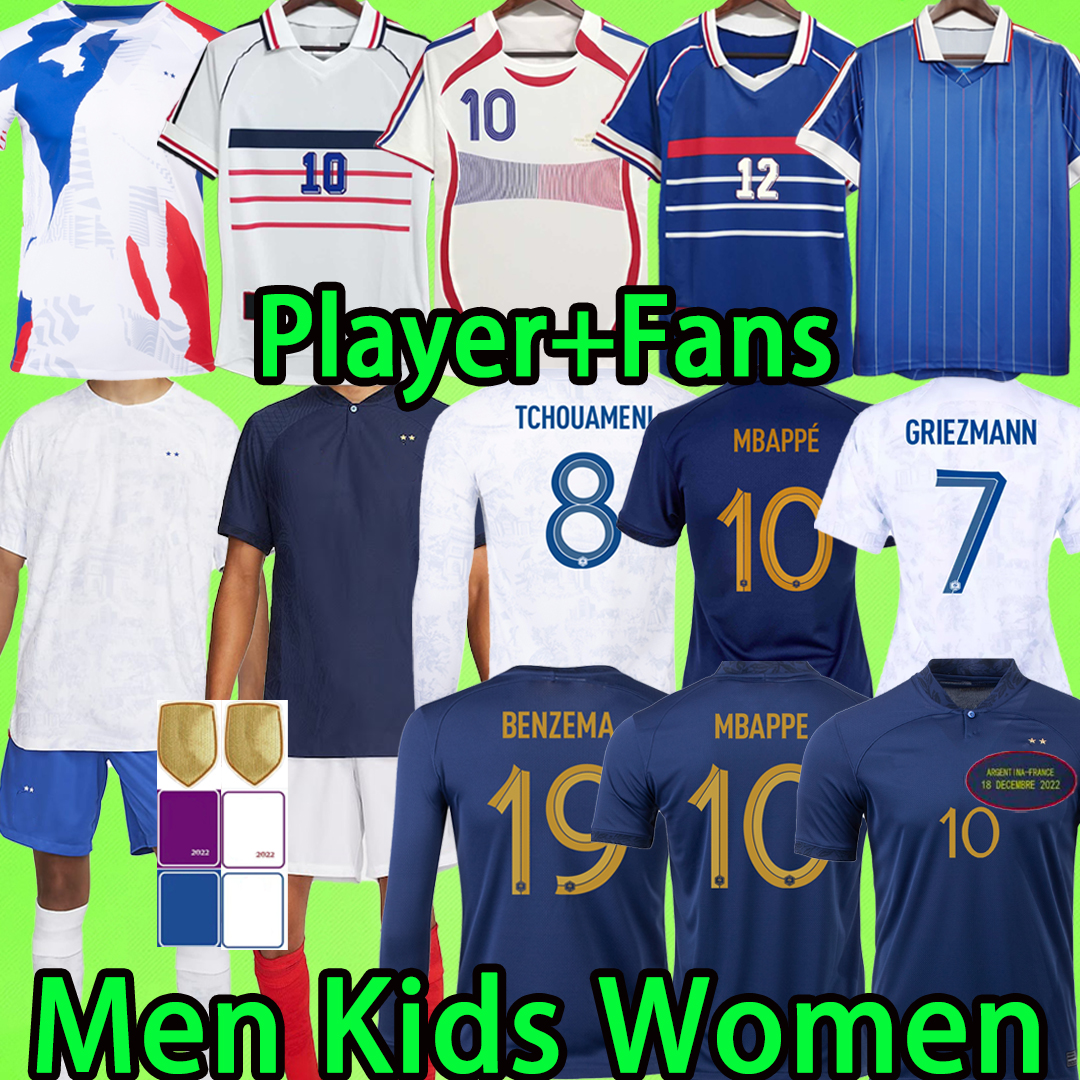 Final 2022 France soccer jerseys MBAPPE ZIDANE KIDS KIT WOMEN 2023 player version French Maillots de football shirt 22 23 GIROUD HENRY long sleeve retro 1982 1998 2006, Finals 2022 fans version
Final 2022 France soccer jerseys MBAPPE ZIDANE KIDS KIT WOMEN 2023 player version French Maillots de football shirt 22 23 GIROUD HENRY long sleeve retro 1982 1998 2006, Finals 2022 fans version