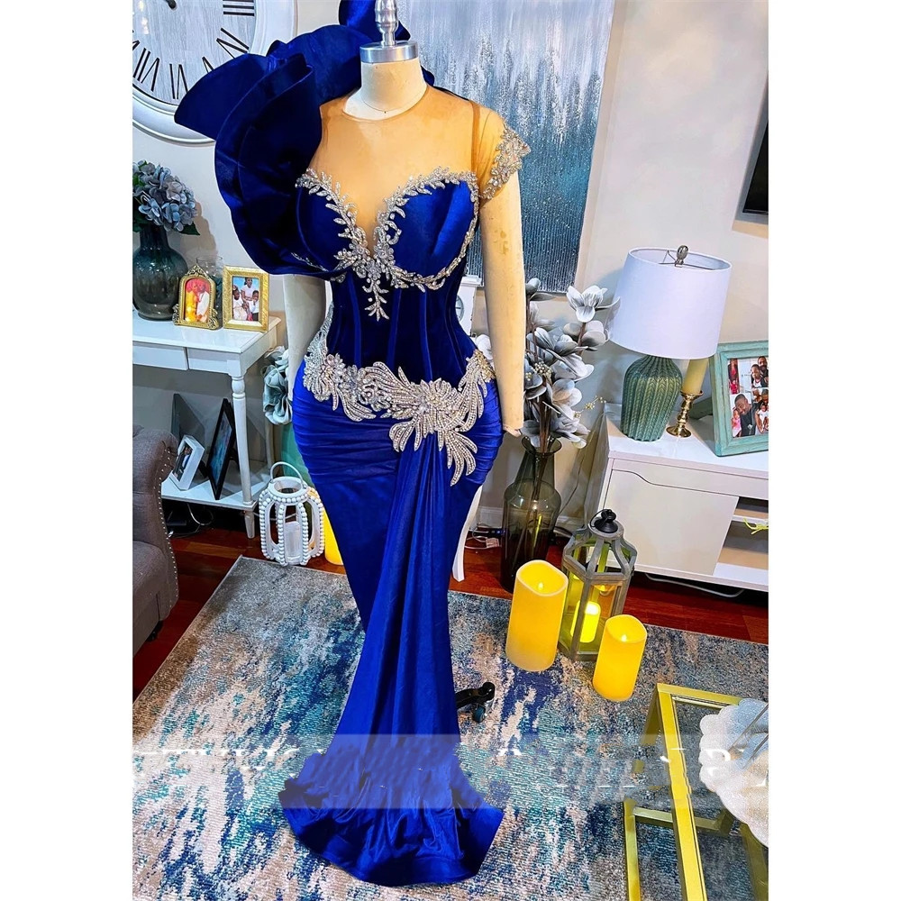 Royal Blue Sheer O Neck Evening Dress For Black Girls Sparkly Beaded Birthday Party Gowns Ruffles Formal Dresses Mermaid Robe De, White
Royal Blue Sheer O Neck Evening Dress For Black Girls Sparkly Beaded Birthday Party Gowns Ruffles Formal Dresses Mermaid Robe De, White