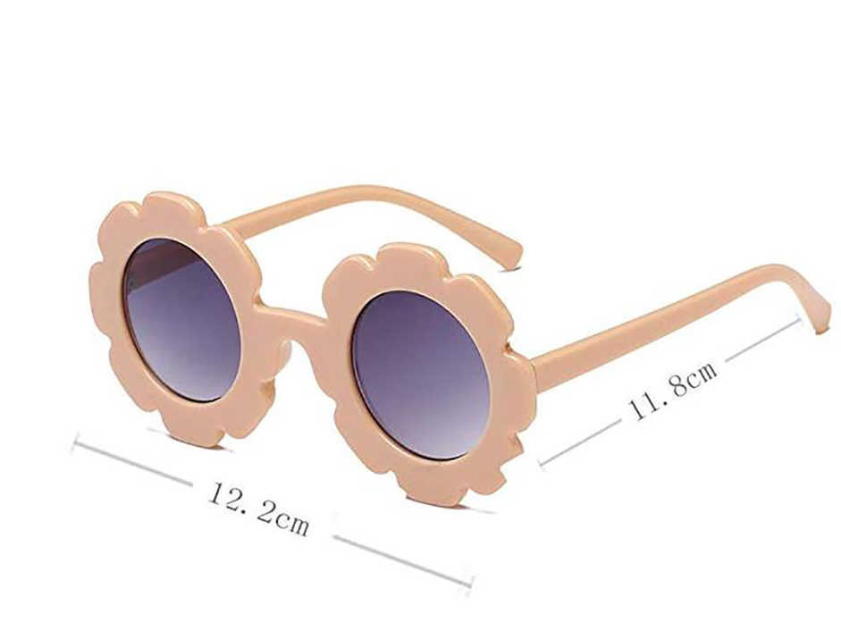 Round Flower Sunglasses Stylish Anti-UV Sunflower Sunblock Glasses Party Photography Outdoor Beach Colorful Eyewear For Baby Kids Children Z260305