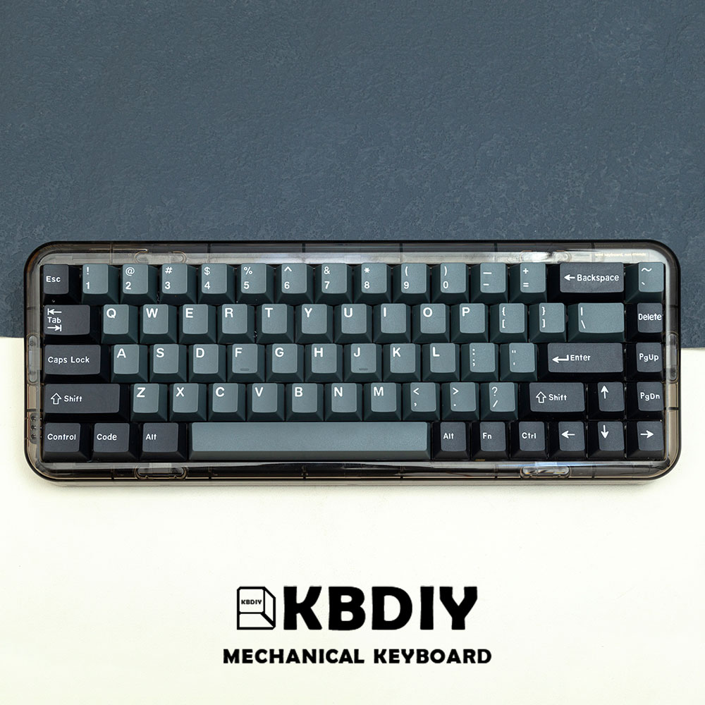 Cherry Profile PBT 173 Key Cap for Mechanical Keyboard Grey Double Shot GMK Apollo Keycap for MX Switch GK61 Anne Pro 2