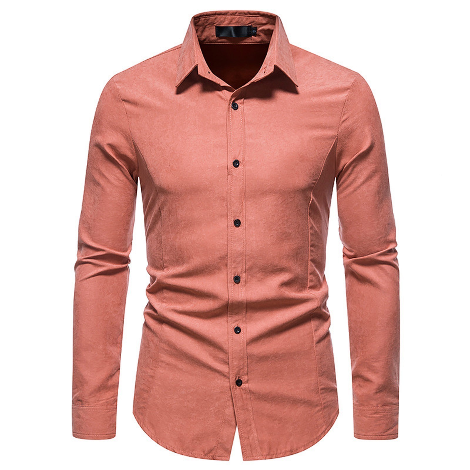 Men's Casual Shirts Men's Shirts Fashion Casual Long Sleeve Slim Fit Solid Color Suit Shirt High Quality Buttons Shirt Top Spring Autumn 230