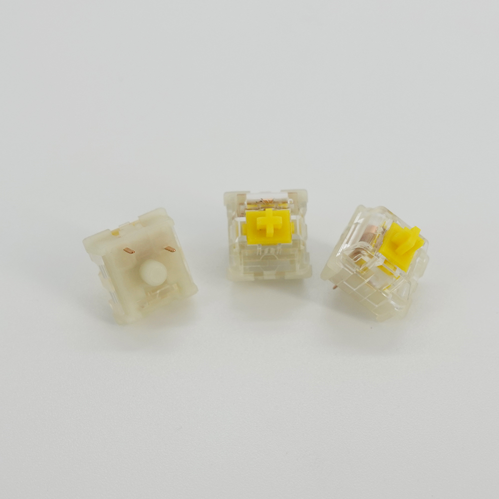 KTT Switch Milky Yellow Switches Linear 3pin Compatible Mechanical Keyboard Gaming RGB SMD Cherry DIY Custom with MX Switchs