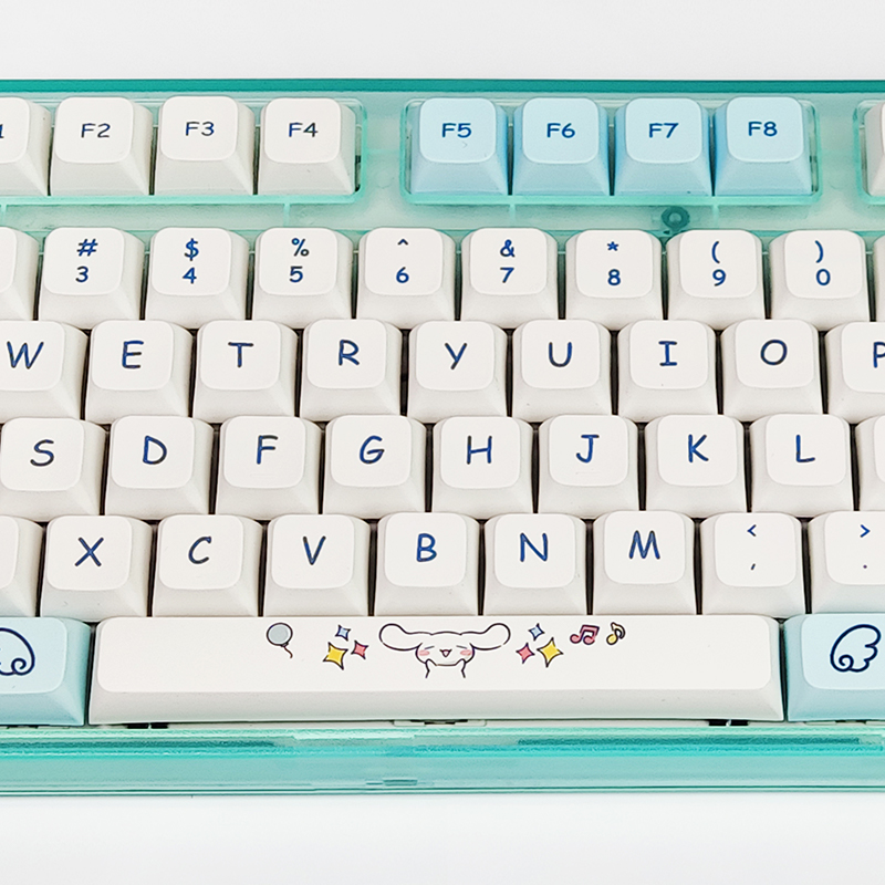 129 Key Cap PBT SYE-SUB XDA Profile Cute Dog Keycap for MX Switches DIY Custom Gaming Mechanical Keyboard Bule keycaps