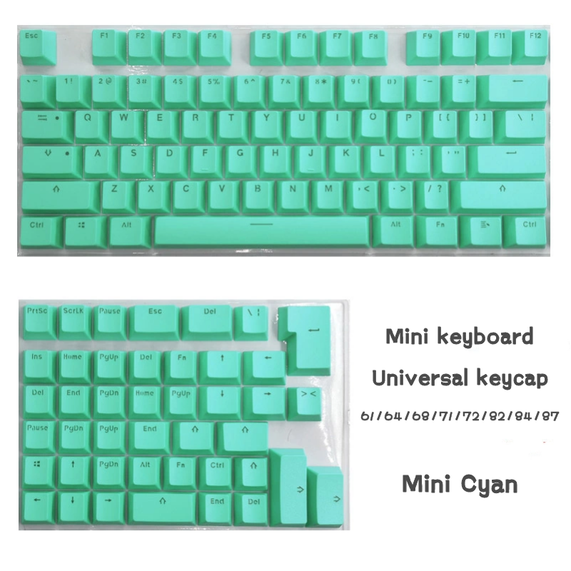 New PBT Diy Key Caps Gaming Transparent MX Keycaps For Mini Mechanical Keyboard ISO Layout 61/64/68/71/72/82/84/87 Keys Gamer