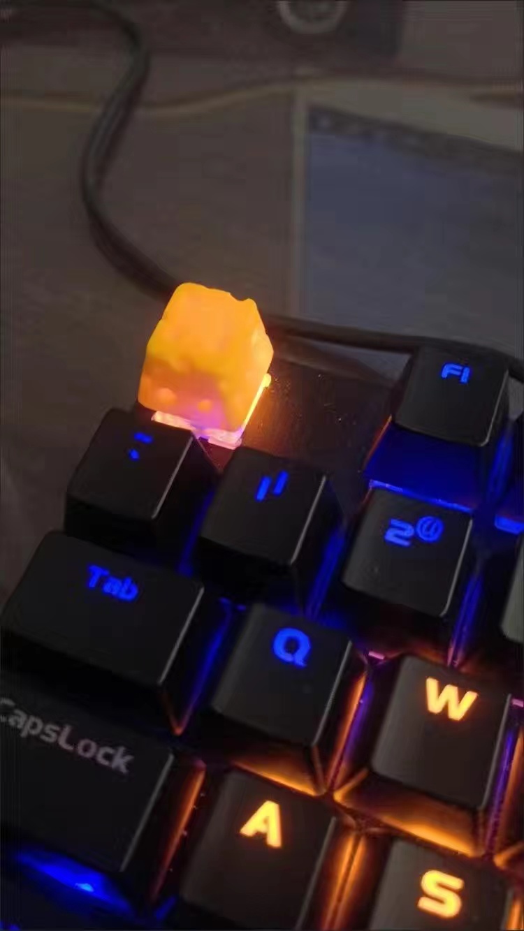 New Cheese Cake Enter Backspace KeyCaps OEM R4 Profile Resin Customized Game for Cherry Mx Gateron Switch Mechanical Keyboard