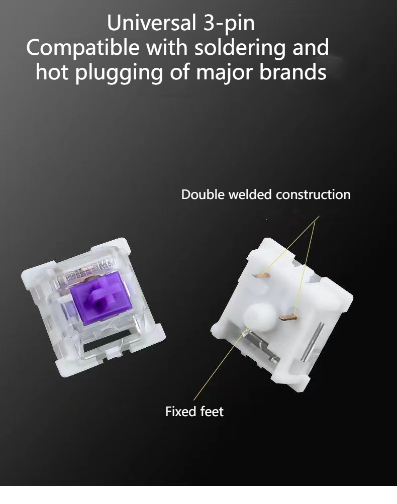 Outemu Switch Mechanical Keyboard Switch 3Pin Clicky Linear Tactile Silent Switches RGB LED SMD Gaming Compatible With MX Switch