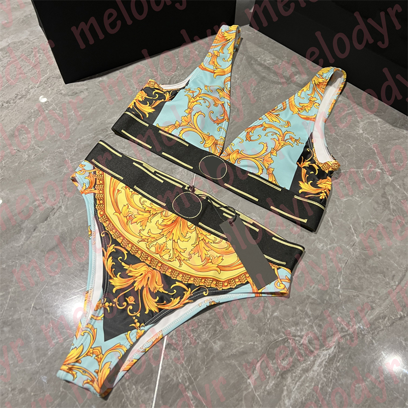 Summer Womens Swimwear Set Classic Designer Print Swimming Bikinis Outdoor Beach Two Piece Swimsuit, Blue
Summer Womens Swimwear Set Classic Designer Print Swimming Bikinis Outdoor Beach Two Piece Swimsuit, Blue