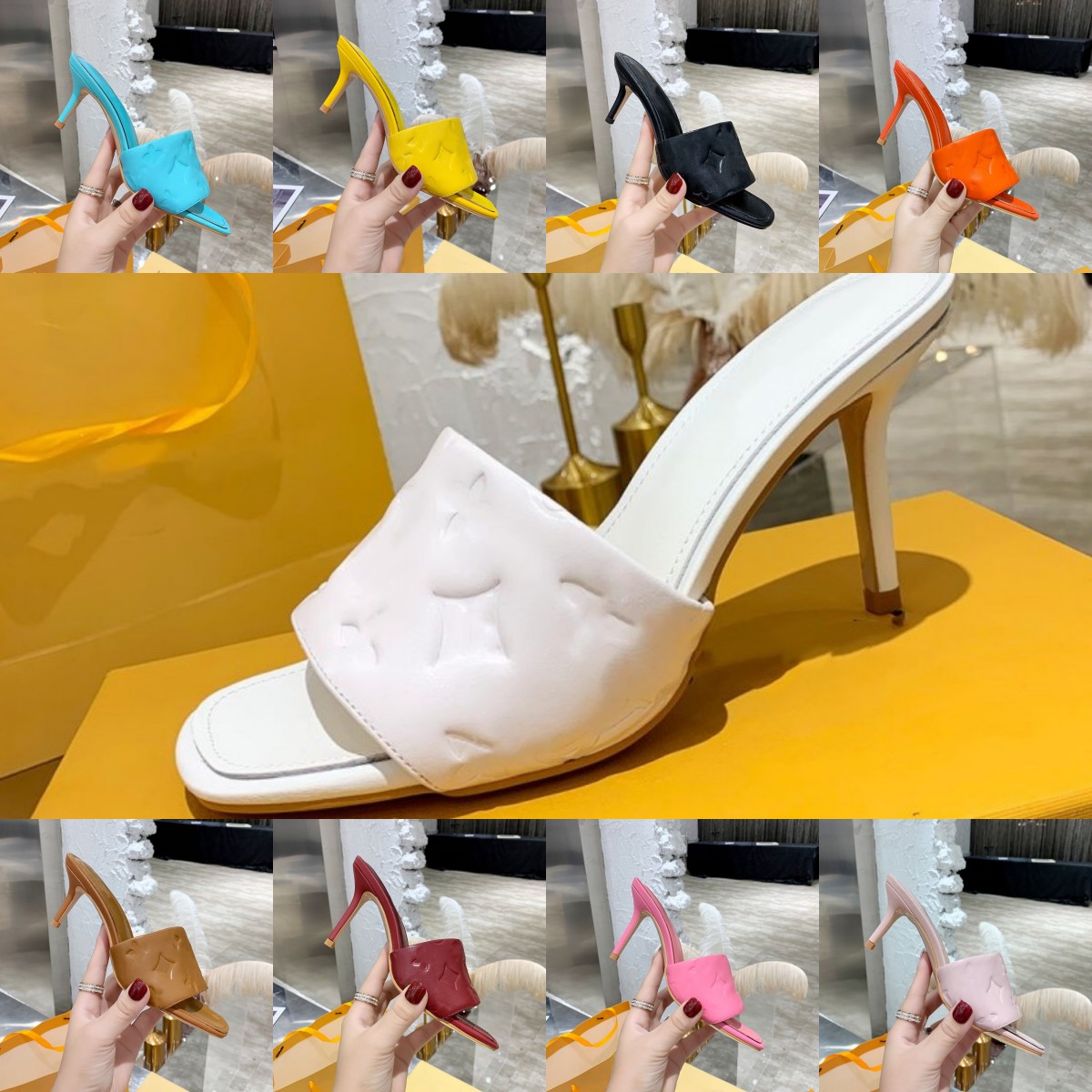 2023 Solid Revival Sandal Mules Slippers Monograms Embossed Woman Sandal Padded Heels Mule Designer Shoes Black Blue WATERFRONT Leather Flip Flops slides Pumps, Rgsch75-3
2023 Solid Revival Sandal Mules Slippers Monograms Embossed Woman Sandal Padded Heels Mule Designer Shoes Black Blue WATERFRONT Leather Flip Flops slides Pumps, Rgsch75-3