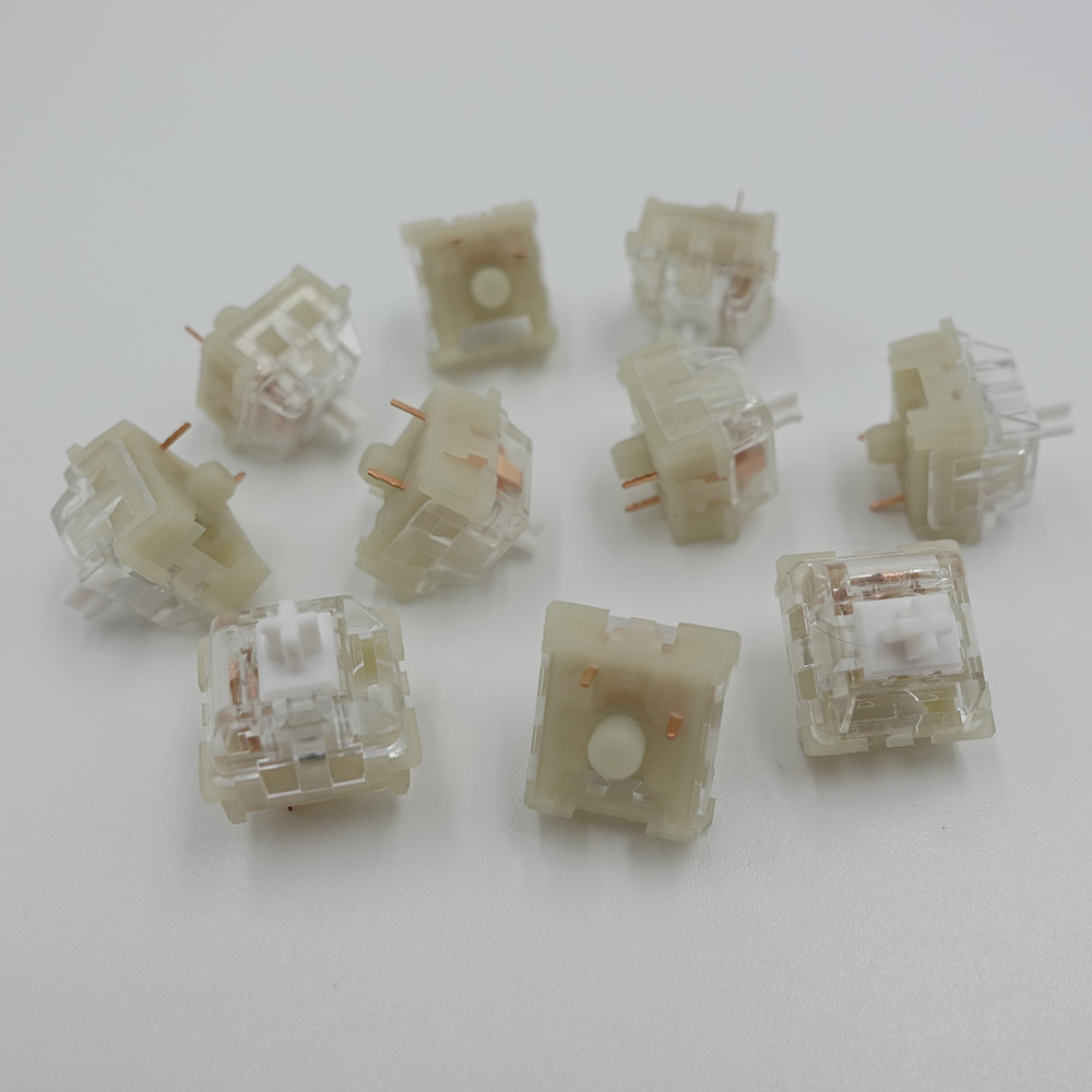 KTT Switch Kang White V3 Switches 3pins 43g Linear Mechanical Keyboards Customize Light Tactile Gaming RGB Compatible MX Switchs