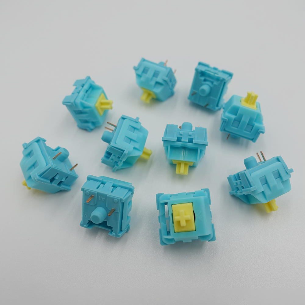 KTT Switch Sea Salt Lemon Switches Mechanical Keyboard 3pin Linear SMD MX Switchs Blue Light Tactile Custom Cherry for GK61 GK64