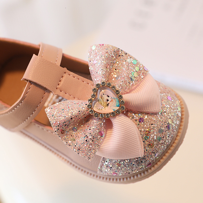 First Walkers 12-14cm Toddler/Little Girls Spring Ballerina Flats Shoes Soft Slip-on Toddler Woman Party Dress Shoe For Birthday Wedding 230314