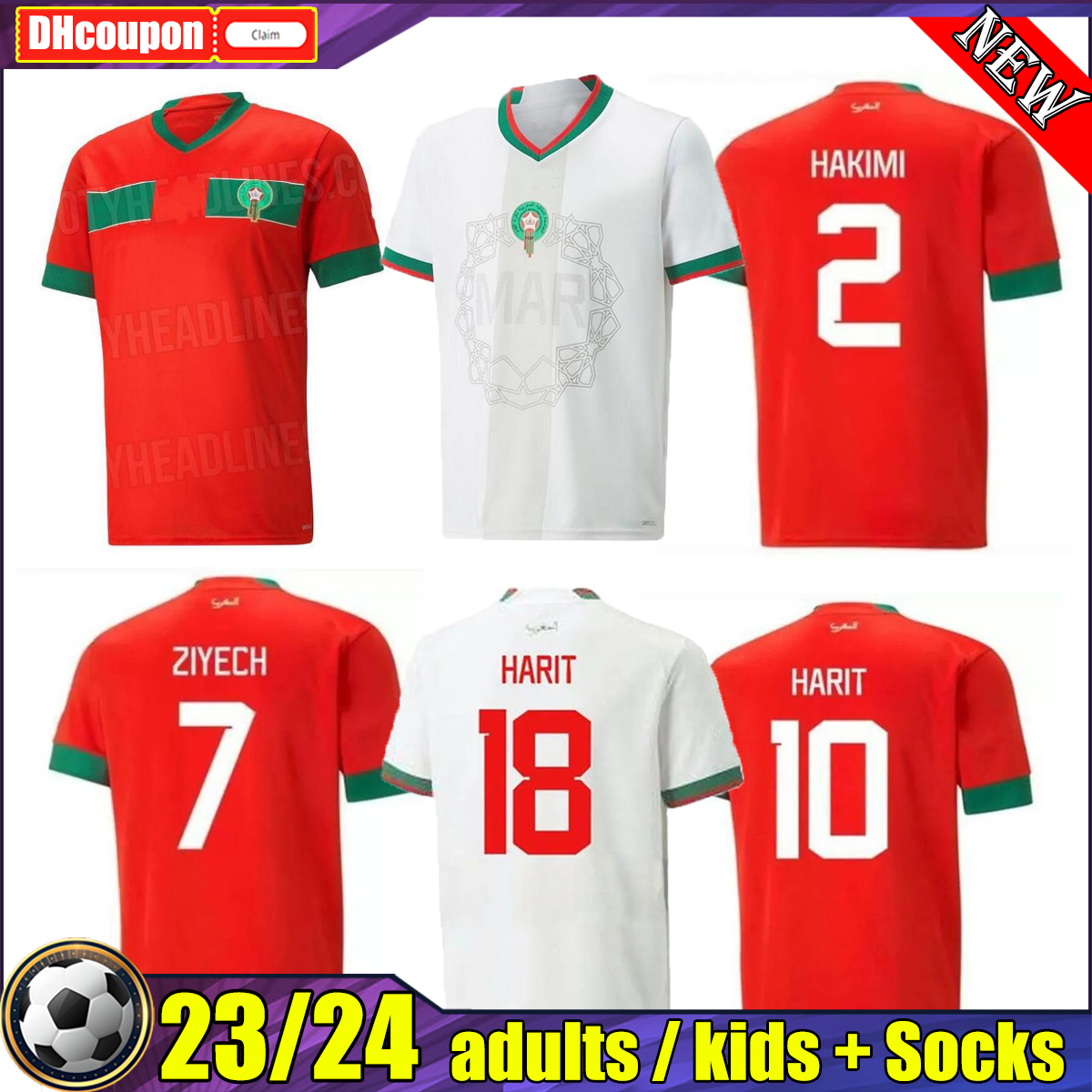 2022 SAISS Morocco National Team Mens Soccer Jerseys 22 23 Special Edition ZIYECH Home Red Away White Football Shirt EL- ARABI HAKIMI FAJR EN-NESYRI top thai quality, 03 
2022 SAISS Morocco National Team Mens Soccer Jerseys 22 23 Special Edition ZIYECH Home Red Away White Football Shirt EL- ARABI HAKIMI FAJR EN-NESYRI top thai quality, 03