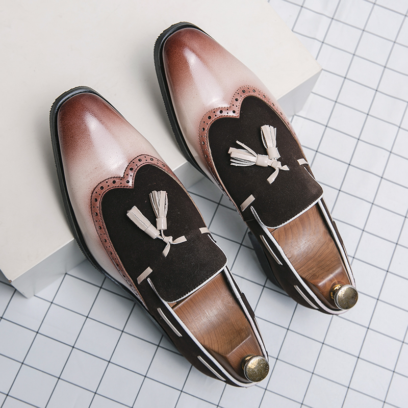 Loafers Men Shoes Brock Pointed Tassel Fashion Leather Shoes Casual Wedding Party Slip-on Dress Shoes Luxury Designer Shoes
Loafers Men Shoes Brock Pointed Tassel Fashion Leather Shoes Casual Wedding Party Slip-on Dress Shoes Luxury Designer Shoes