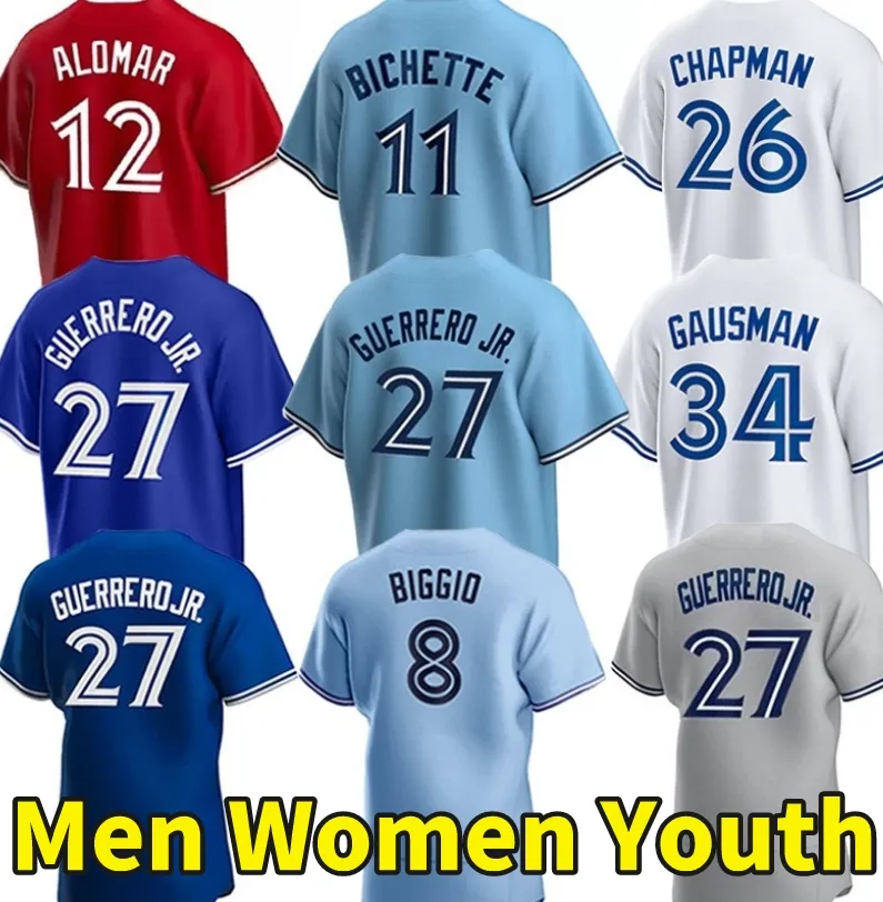 CUSTOM Custom Vladimir Guerrero Jr. Baseball Jerseys Bo Bichette Alejandro Kirk George Springer Kevin Gausman Matt Chapman BlUE JAYS Jose Be, Men color 5
CUSTOM Custom Vladimir Guerrero Jr. Baseball Jerseys Bo Bichette Alejandro Kirk George Springer Kevin Gausman Matt Chapman BlUE JAYS Jose Be, Men color 5
